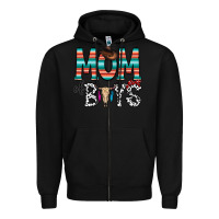 Black mom of boys Zipper Hoodie - CowhideDigitalArt