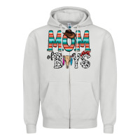 Dove Grey mom of boys Zipper Hoodie - CowhideDigitalArt