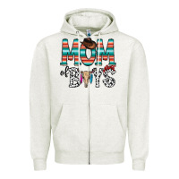 Oatmeal Heather mom of boys Zipper Hoodie - CowhideDigitalArt