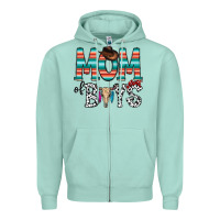 Seafoam mom of boys Zipper Hoodie - CowhideDigitalArt