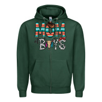 Sports Green mom of boys Zipper Hoodie - CowhideDigitalArt