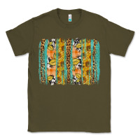 Army Green Fall sunflower brushstrokes Classic Tee - NancyCooperArtShop