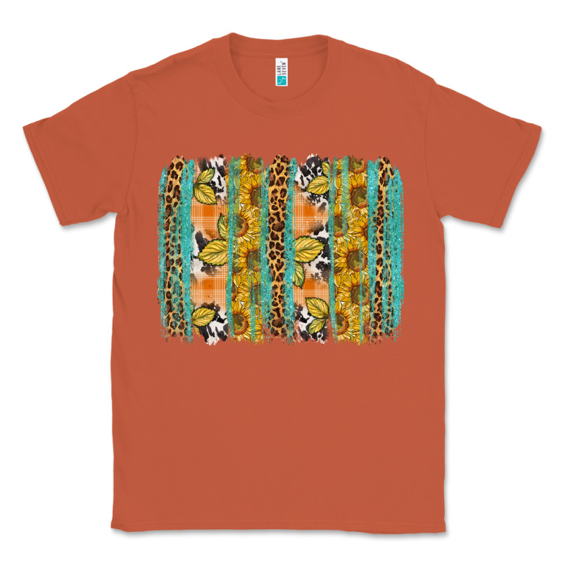 Fall Sunflower Brushstrokes Classic Tee by NancyCooperArtShop | Teevron