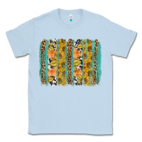 Dusty Blue Fall sunflower brushstrokes Classic Tee - NancyCooperArtShop