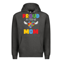 Charcoal Heather lil autism mom Premium Hoodie - CowhideDigitalArt