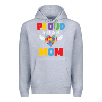Heather Grey lil autism mom Premium Hoodie - CowhideDigitalArt