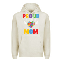 Oatmeal Heather lil autism mom Premium Hoodie - CowhideDigitalArt