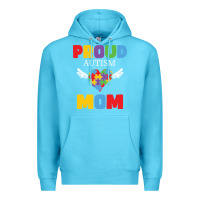 Ocean Blue lil autism mom Premium Hoodie - CowhideDigitalArt