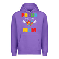 Purple lil autism mom Premium Hoodie - CowhideDigitalArt