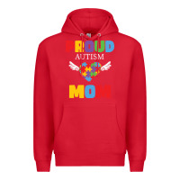 Red lil autism mom Premium Hoodie - CowhideDigitalArt