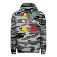 Slate Camo lil autism mom Premium Hoodie - CowhideDigitalArt