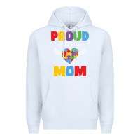 White lil autism mom Premium Hoodie - CowhideDigitalArt