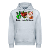 Heather Grey peace love  christmas Urban Hoodie - AdoDesignShop