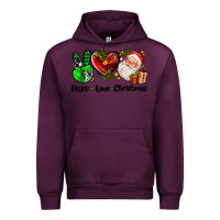 Mauve Wine peace love  christmas Urban Hoodie - AdoDesignShop