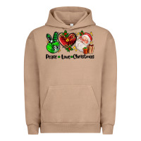 Pigment Burro peace love  christmas Urban Hoodie - AdoDesignShop