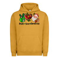Pigment Peanut Butter peace love  christmas Urban Hoodie - AdoDesignShop