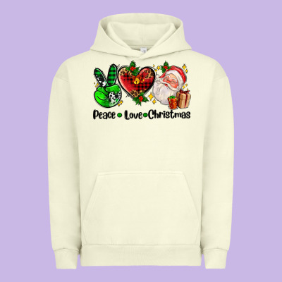 Peace Love  Christmas Urban Hoodie Designed By Adodesignshop