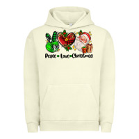 Pigment Pistachio peace love  christmas Urban Hoodie - AdoDesignShop
