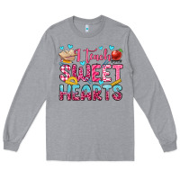 Heather Grey i teach sweet hearts olivia Long Sleeve Tee - OliviaCreatesArt