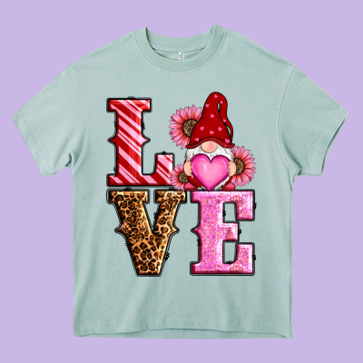 Love Valentines Day Gnomes Heavy Core Tee Designed By Ranaportraitstore