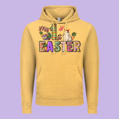 My 1st Easter Day Vintage Hoodie Designed By Howdyjamesfarm