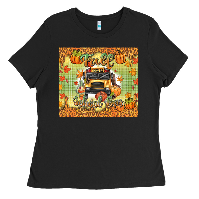 Fall School Bus Ladies Tee by texasbilliewilder | Teevron