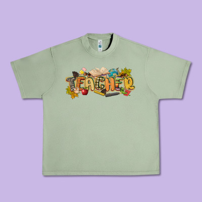 Fall Teacher Urban Heavy Tee Designed By Cowgirlartshop