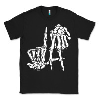 Black la hand sign lazy diy halloween costume skeleton los angeles pullover Classic Tee - trangStudio