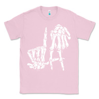 Bubblegum Pink la hand sign lazy diy halloween costume skeleton los angeles pullover Classic Tee - trangStudio