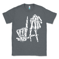 Charcoal Heather la hand sign lazy diy halloween costume skeleton los angeles pullover Classic Tee - trangStudio