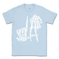 Dusty Blue la hand sign lazy diy halloween costume skeleton los angeles pullover Classic Tee - trangStudio