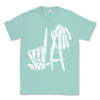 Seafoam la hand sign lazy diy halloween costume skeleton los angeles pullover Classic Tee - trangStudio