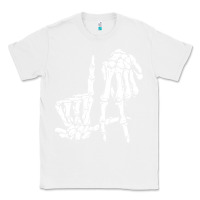 White la hand sign lazy diy halloween costume skeleton los angeles pullover Classic Tee - trangStudio