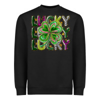 Black Lucky Heavyweight Sweatshirt - CowhideDigitalArt