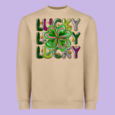 Lucky Heavyweight Sweatshirt Designed By Cowhidedigitalart
