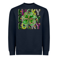 Navy Lucky Heavyweight Sweatshirt - CowhideDigitalArt