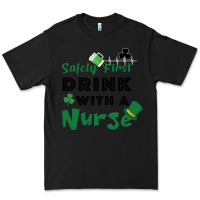 Black Safety First Drink With A Nurse Premium Tee - Bettercallsaul