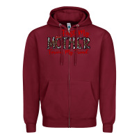 Burgundy first my mother forever my friend Zipper Hoodie - CowhideDigitalArt