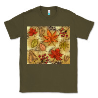 Army Green Fall leaves Classic Tee - NancyCooperArtShop