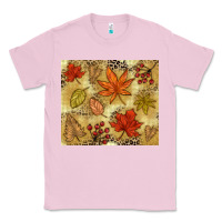 Bubblegum Pink Fall leaves Classic Tee - NancyCooperArtShop