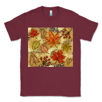 Burgundy Fall leaves Classic Tee - NancyCooperArtShop