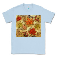 Dusty Blue Fall leaves Classic Tee - NancyCooperArtShop