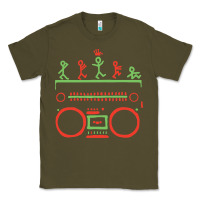 Army Green Check Tribe Called Quest Classic Tee - trangStudio