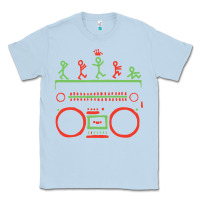 Dusty Blue Check Tribe Called Quest Classic Tee - trangStudio