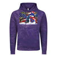 Cloud Purple Patriotic snowman background 4th of july Vintage Hoodie - HowdyJamesFarm