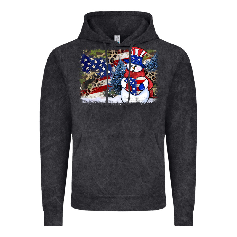 Patriotic Snowman Background 4th Of July Vintage Hoodie by HowdyJamesFarm | Teevron