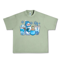 Oil Green winter snowman coffee cups Urban Heavy Tee - CowGirlArtShop