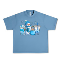 Pebble Blue winter snowman coffee cups Urban Heavy Tee - CowGirlArtShop