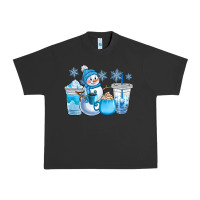 Winter Snowman Coffee Cups Urban Heavy Tee | Teevron