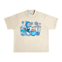Sandshell winter snowman coffee cups Urban Heavy Tee - CowGirlArtShop